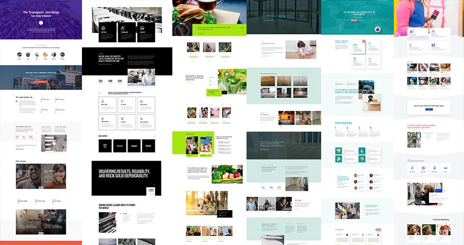 Get 8 New Divi Homepage Layouts and 7 Custom Divi Modules