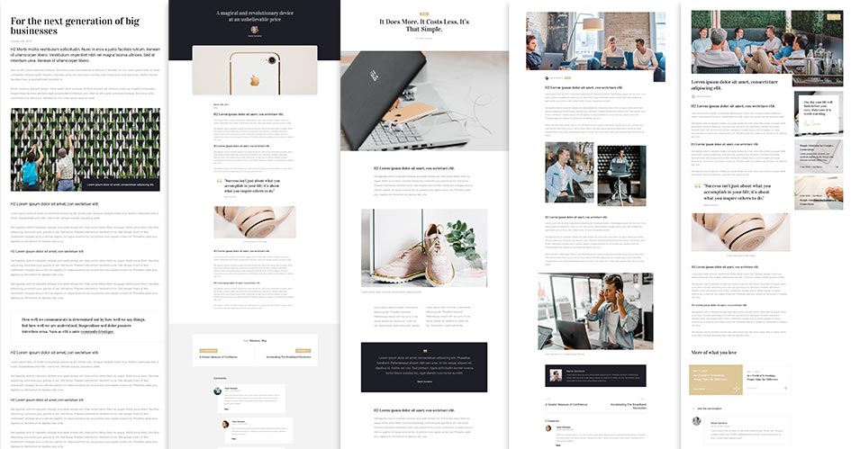 Premade divi blog post layouts by Divi Den Pro