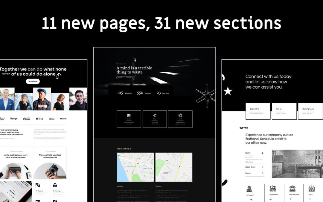 New Divi page layouts & sections | Olena June update