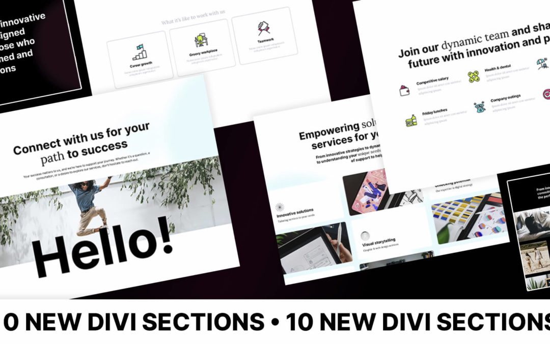 10 new Divi headers & blurbs sections | Barbra collection