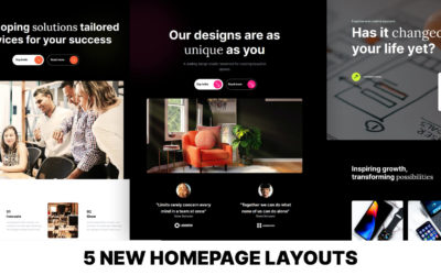 New Divi Barbra Collection: 5 new homepage layouts