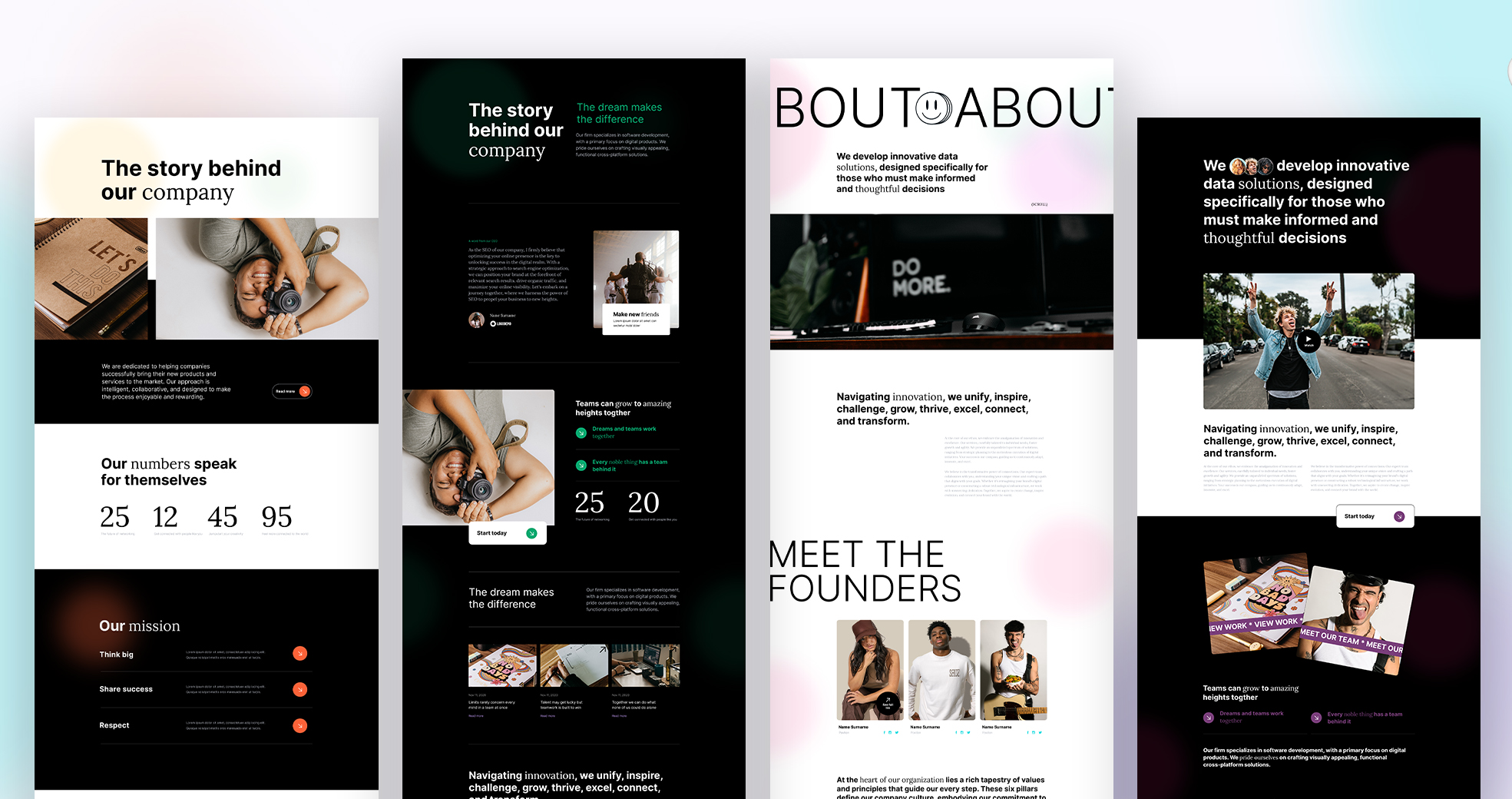 Divi Barbra collection | 17 new Divi sections & 11 full page layouts