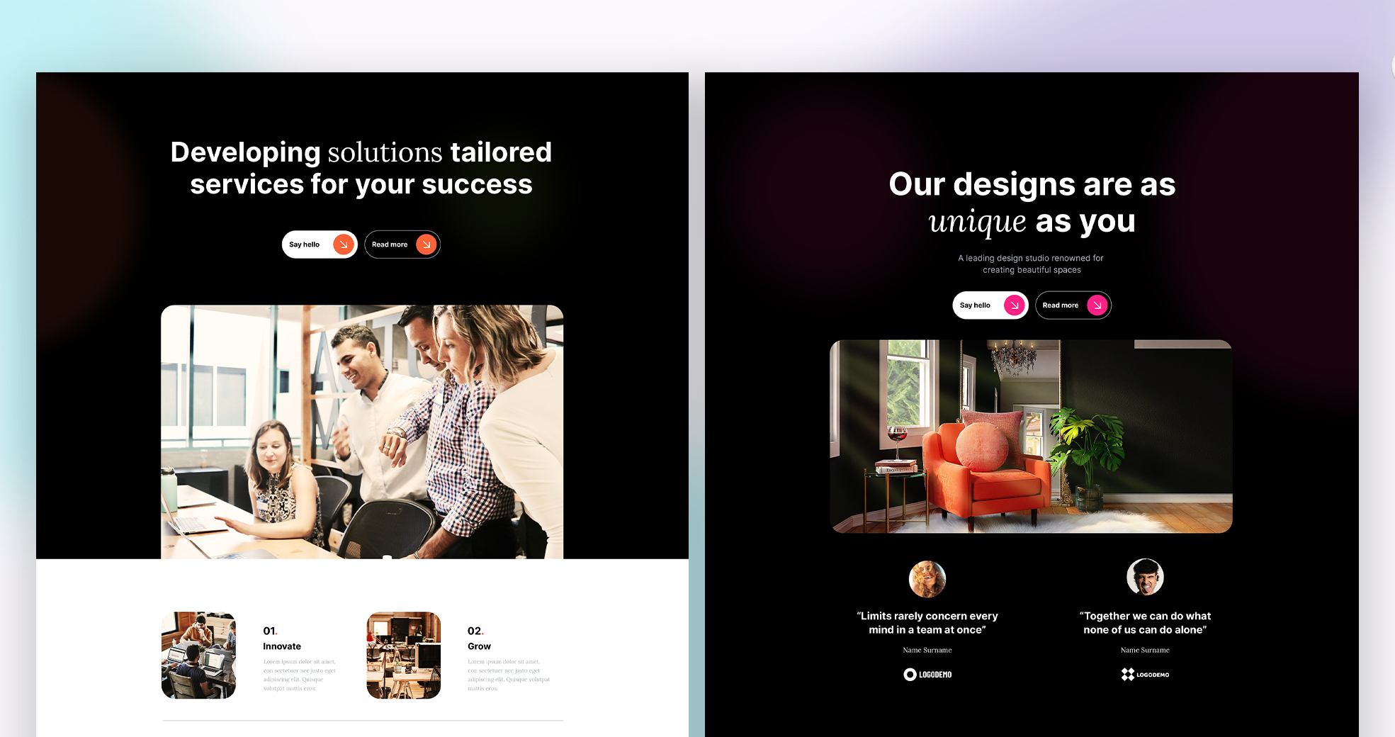 5 Beautiful homepage layouts | Divi Barbra collection update