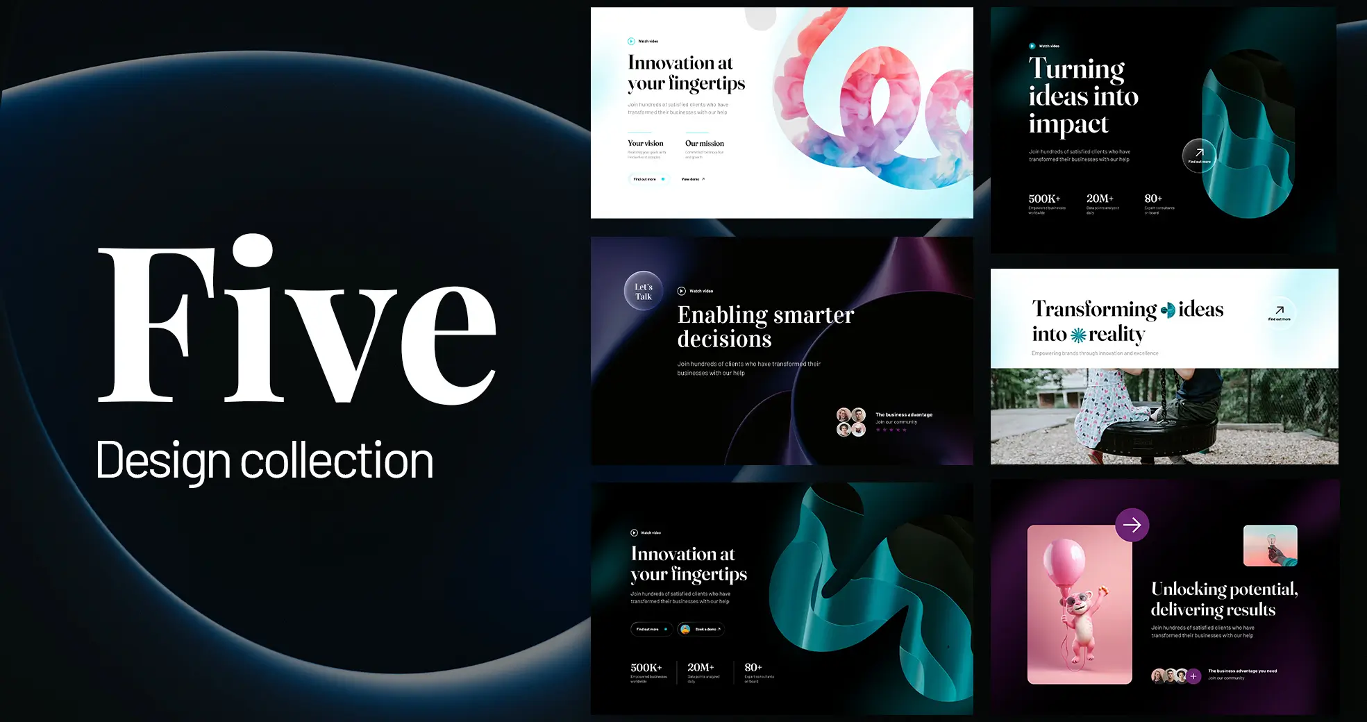 Divi Five header designs