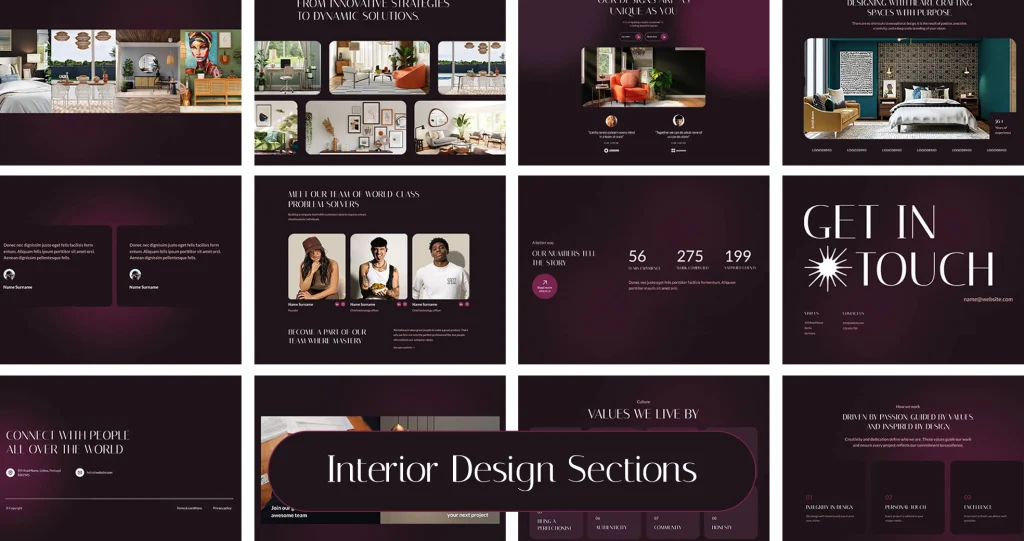 We've broken down our Interior Design starter site into 17 individual sections you can use anywhere. Blurbs, headers, CTAs, and more—all Divi 5, all ready to import. Plus, tomorrow brings starter site number two.