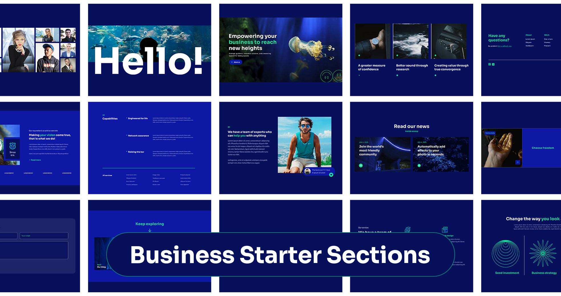 We've added starter site number three to Divi Den Pro: a complete Business theme with 4 pages, all built with Divi 5. It's the third of 20 starter sites we're rolling out.