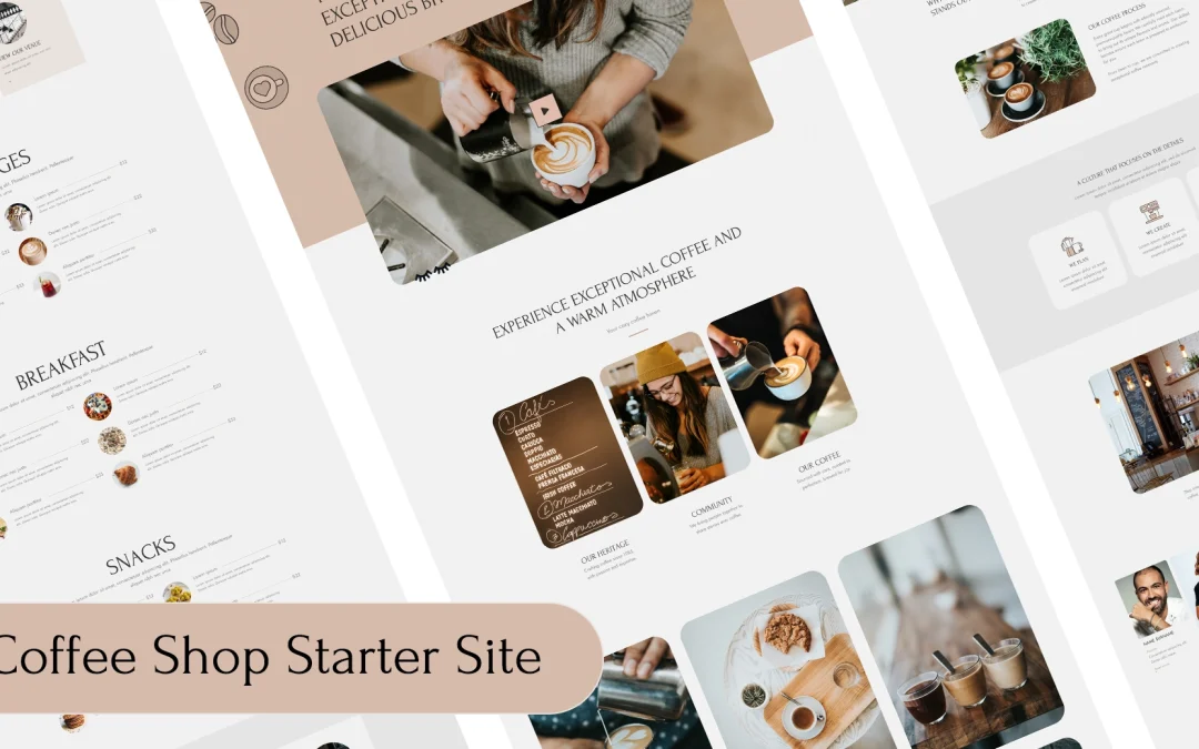 Divi 5 Starter Sites: Coffee Shop (Fourth of 20 Coming to Divi Den Pro)