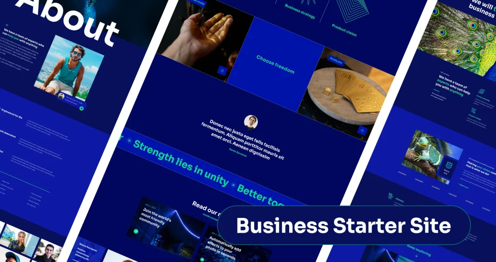 We've added starter site number three to Divi Den Pro: a complete Business theme with 4 pages, all built with Divi 5. It's the third of 20 starter sites we're rolling out.