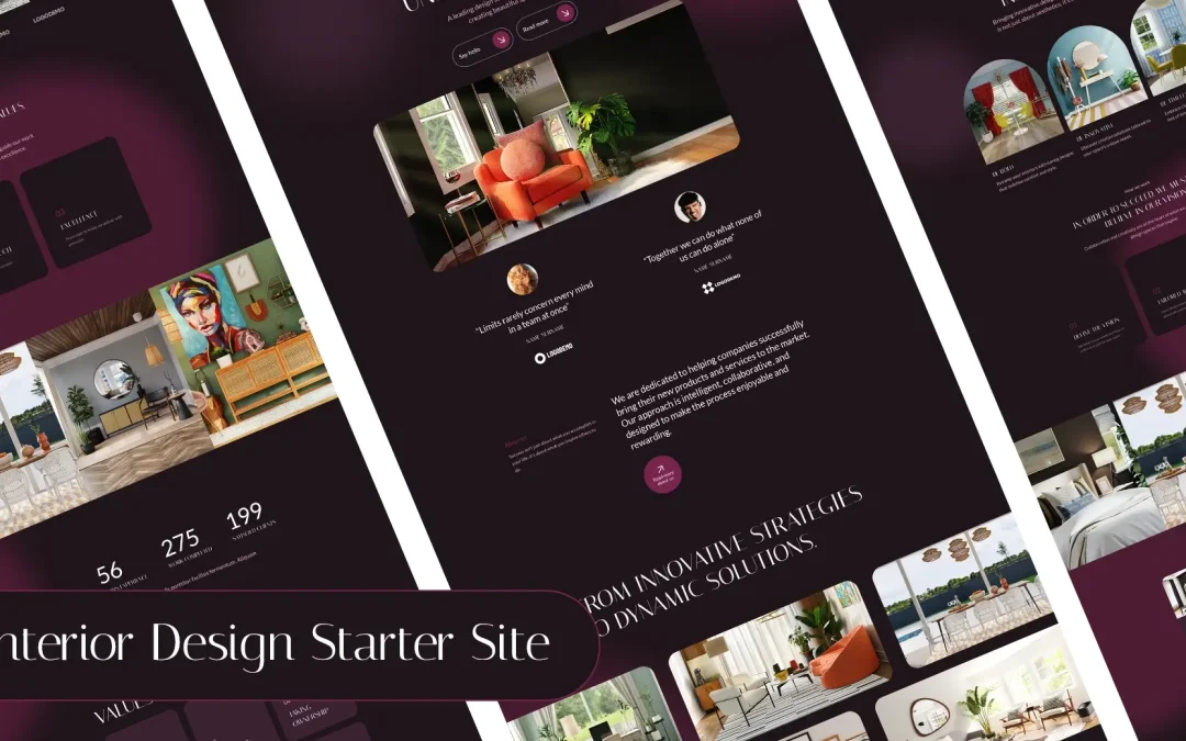 Divi 5 Starter Sites: Interior Design (First of 20 Coming to Divi Den Pro)