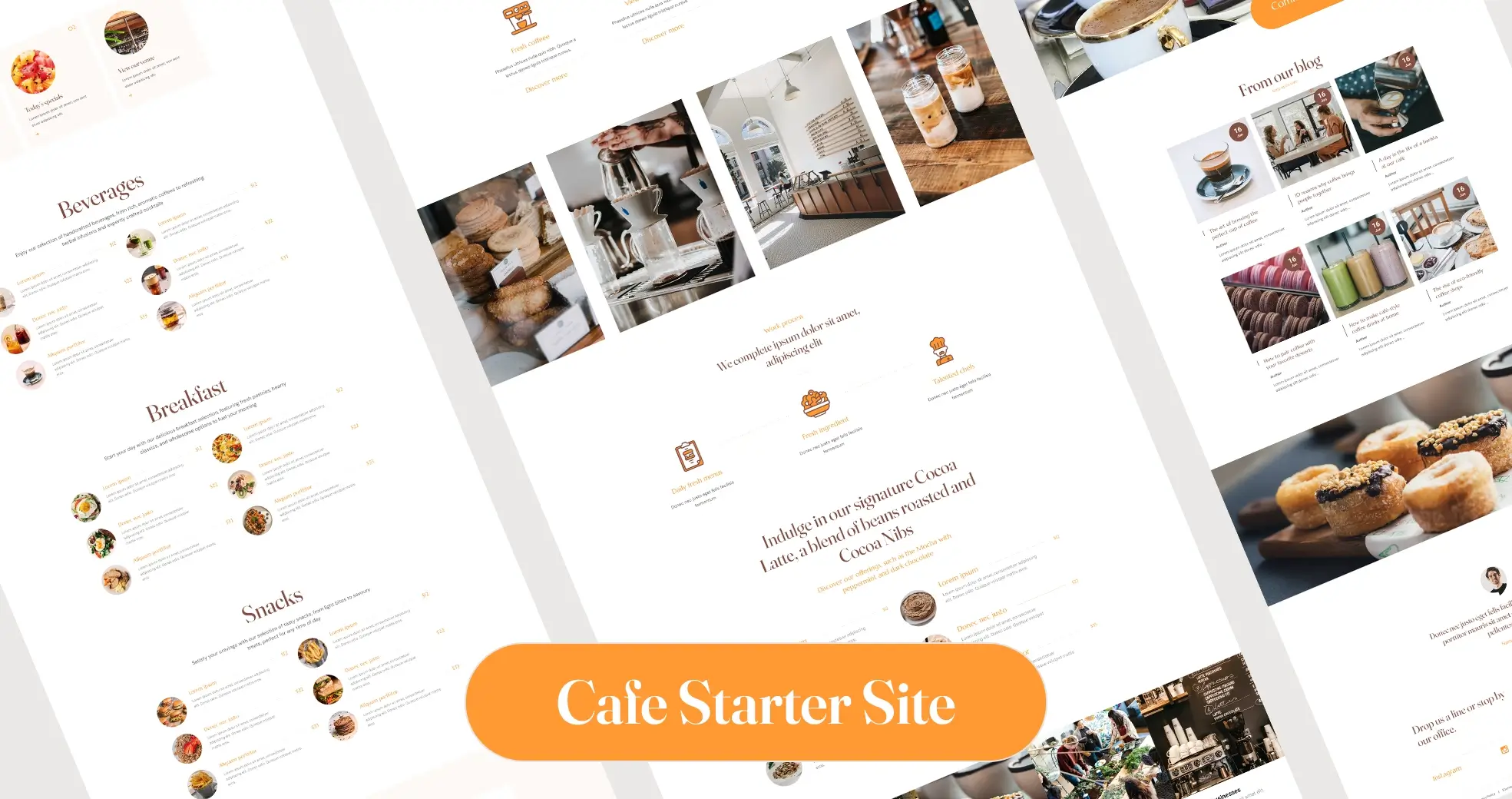 Divi 5 Starter Sites: Cafe (Fifth of 20 Coming to Divi Den Pro)
