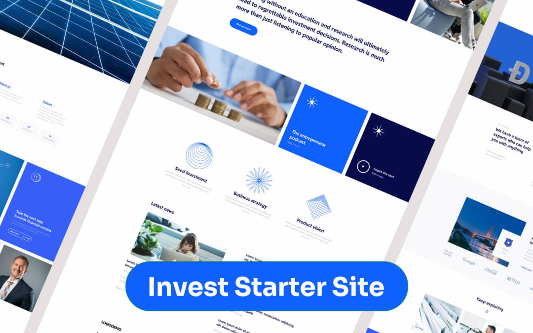 Invest Starter Site for Divi 5 (Seven of 20 Coming Soon)