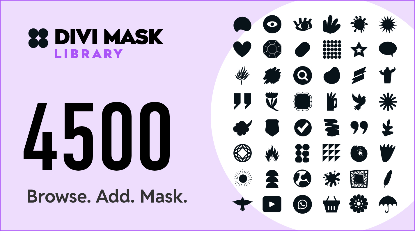 Divi Mask Library | 4,500+ Custom Image Masks for Divi 5